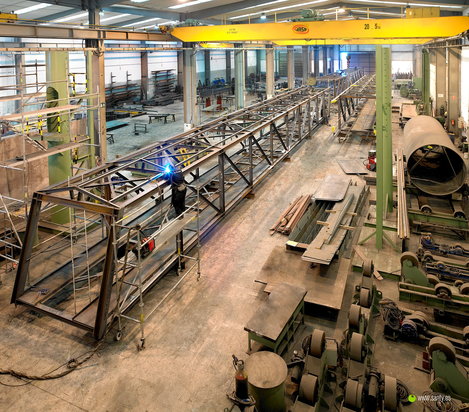 Fabricación de una galería de cinta transportadora en el taller de Moreypi